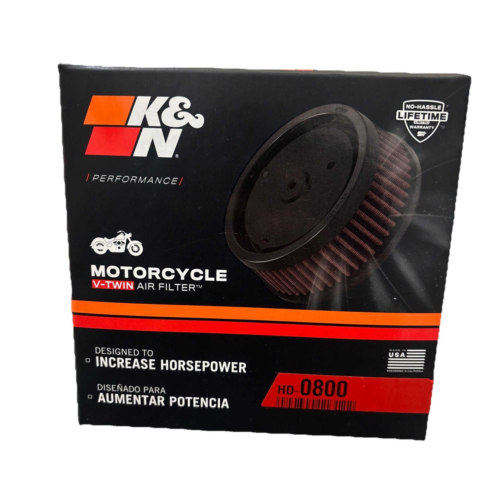 K&N Filters Hd-0800 Harley Davidson Motorcycle Air Filter - Made In The Usa